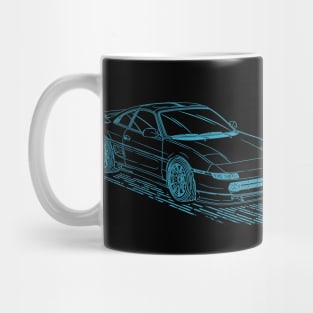 Toyota MR2 SW20 Lineart Blueprint Mug